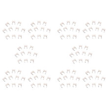 100 Pcs 20mm Diameter White PVC Water Supply Pipe Clamps Clips Fittings