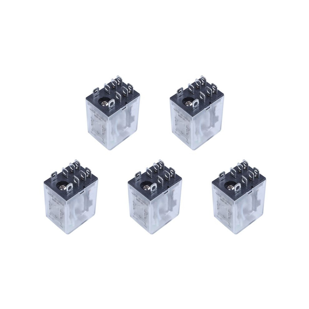 5X Jqx-13F Ly2 12V Coil 8-Pin Dpdt Led Electromagnetic Relay Green 6033793826957