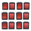 16A/250VAC 20A/125VAC Red Indicator Light 4 Pin /OFF DPST Rocker  12 Pcs 1