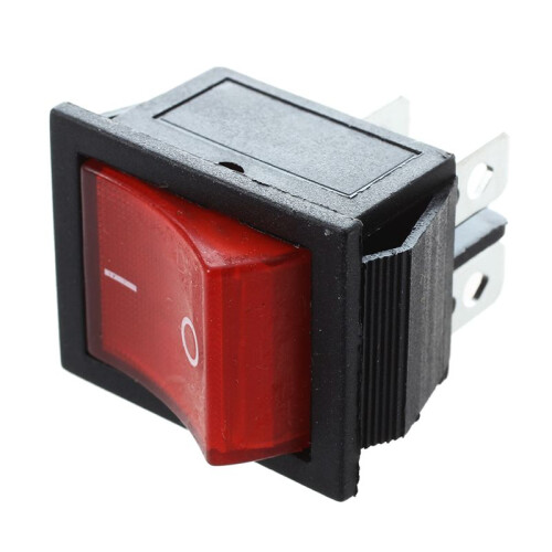 16A/250VAC 20A/125VAC Red Indicator Light 4 Pin /OFF DPST Rocker  12 Pcs 1