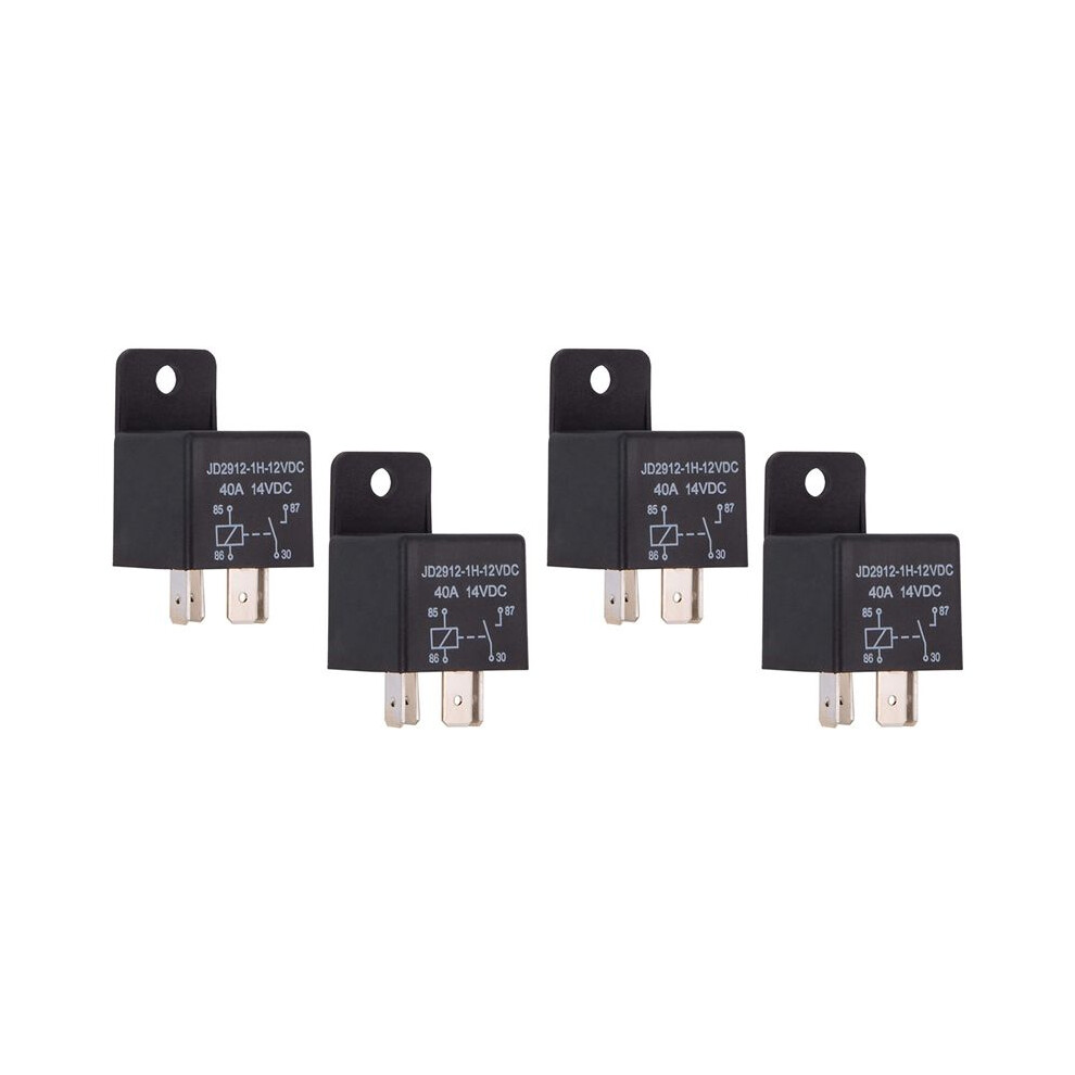 4 Packs Of Relays 4-Pin 12V 40A Relay Kit Spst Model: Jd2912-1H-12Vdc 40A 14Vdc Car And 6033792909736