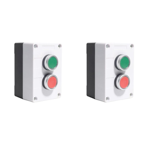 2X Rain Proof -Down  Control Station, Momentary Push Button Station Red Green Sign Pushbutton Switches