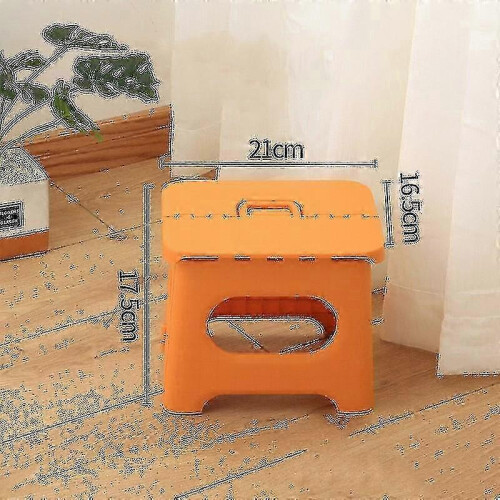 (S, Yellow) Large Step Stool Folding Foldable Multi Purpose Heavy Duty Home Kitchen Kids G 2