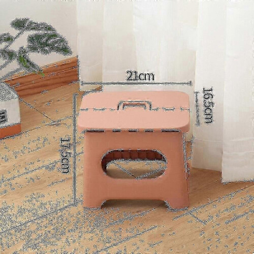 (S,Pink)Large Step Stool Folding Foldable Multi Purpose Heavy Duty Home Kitchen Kids G 2