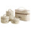 (3 Layer, Beige) Portable Insulated Lunch Container Set Multi-layer Combination Picnic Lunch Box-e 1