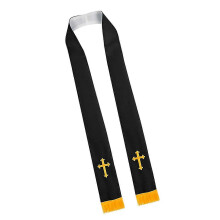 (Black And White) Double Side Clergy Stole Christian Communion Garment Church Shawl For Pastors Priests Adult Unisex Communion Event Sky Blue