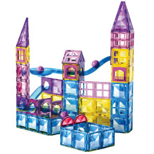 97 Pcs Magnetic Building Blocks Set for Kids Ages 48, Educational Magnetic Tiles with Stable Connection and Smooth Edges