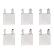 6X Primary Aluminum Alloy Water Cooling Block 40X40mm for Liquid Water Cooler Heat Sink System Silver for PC Laptop CPU