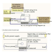 2X Current Sensing Normally Open Current Sensing Adjustable AC Current Isolation Monitoring SZC23-NO-AL-CH