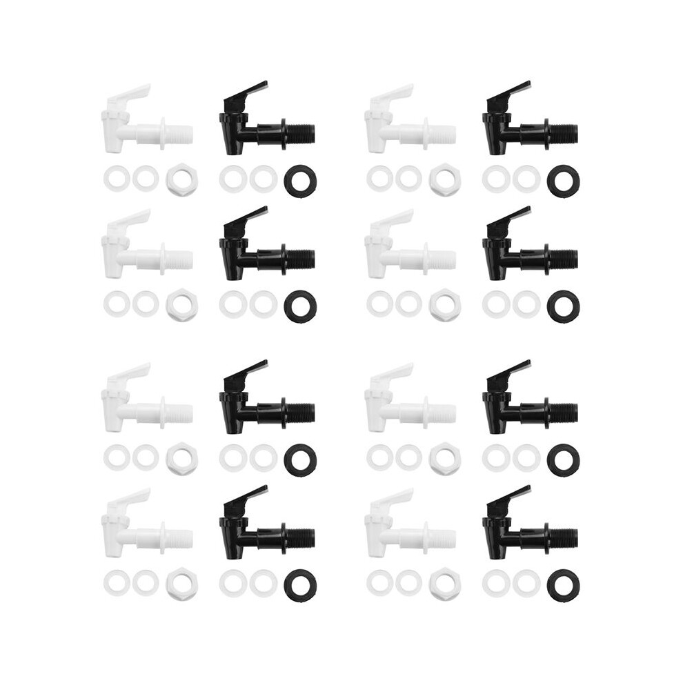16 Sets Replacement Cooler Faucet Water Bottle Jug, Dispenser Tap Spigot Spout Water Beverage Lever Pour Dispenser Valve 6033875135243