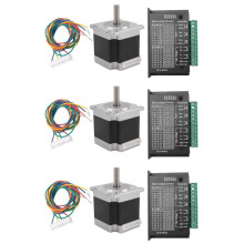 3X Nema 23 23HS5628 Stepper Motor 57 Motor 2.8A with TB6600 Stepper Motor Driver NEMA17 23 for CNC and 3D Printer(8.0MM)