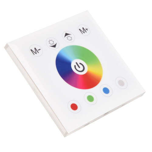 2X DC12V-24V RGB / RGBW Wall Mounted Touch Panel Controller Glass Panel Dimmer  Controller for LED Strips Lamp 1