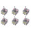 6X AC 380V 10A /OFF/ 3 Positions 12 Pin Latching Toggle  4PDT 1