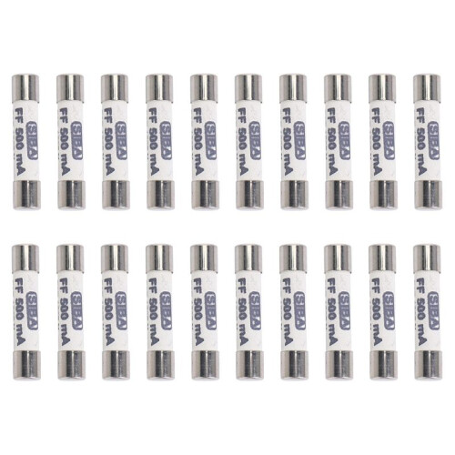 20X 1000V 500mA 6.3 X 32mm Bianca Multimetro Ceramic Fuse 1