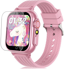 Kids Smart Watch with Games Camera Music Player Pedometer School Mode Pink for Girls Boys