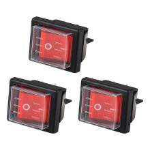 3PC 36X29Mm SPST 4 Pin Waterproof Boat Rocker  for Industrial Vacuum Cleaners with Waterproof Cover