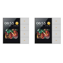 2X Tuya Zigbee 3.5 Inch Wall Touch Screen 4 Groups 8-Way Scene Sensor Dimming B