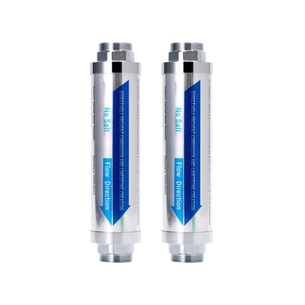 2X Whole House Central Water Softener Scale Filter Prevent Scale Built Water Pipes Toilet Boilers 6032089432032