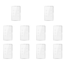 10X Tuya Zigbee 3 Gang Dimmer Light  Tuya/ Life APP Controle Remoto EUA UE Controle de Porcentagem de Interruptor Padrão (B)