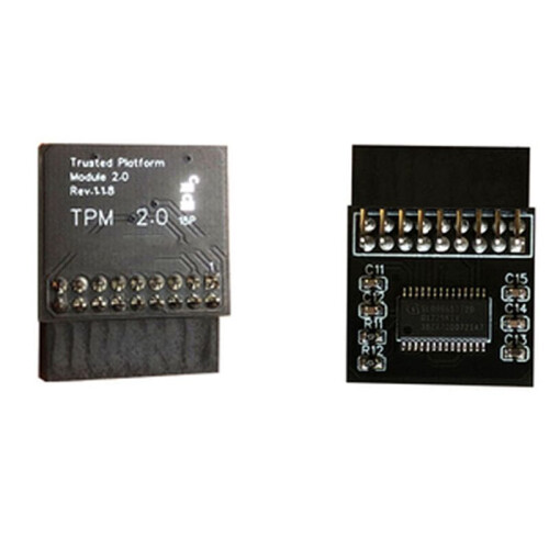 2X Tpm 2.0 Encryption Security Module Board Remote Control TPM2.0 LPC 18Pin Motherboards Card for ASROCK for Windows 11 2