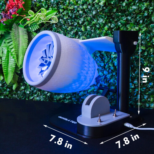 3D Printed Turbofan Engine Model Kit with LED Lighting, Authentic Jet Replica for Desktop Display 1