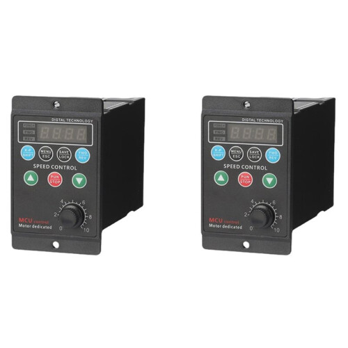 2X 220V Single-Phase Input Three-Phase Output Motor Driver Frequency Converter with Four-Digit Display T13-400W-H