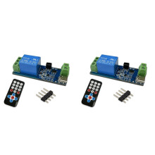 2X Module de Relais Unique à Télécommande Infrarouge, Module Utilitaire Portable Multifonctionnel et Pratique à Taraudage Autobloquant