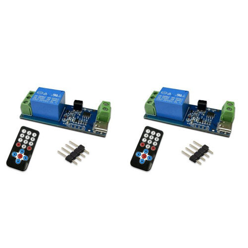 2X Infrared Remote Control Single Relay Module Self-Locking Tapping Multi-Functional Convenient Portable Utility Module