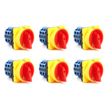 6X 20A OFF- 4 Poles Disconnect Isolator Switches LW26GS CA10 48X48mm Padlock Rotary Cam
