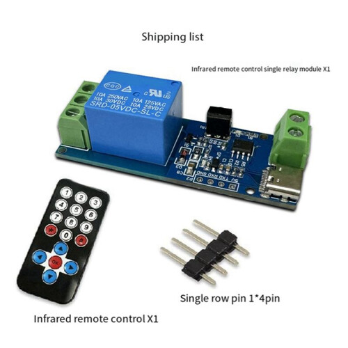 2X Infrared Remote Control Single Relay Module Self-Locking Tapping Multi-Functional Convenient Portable Utility Module 2