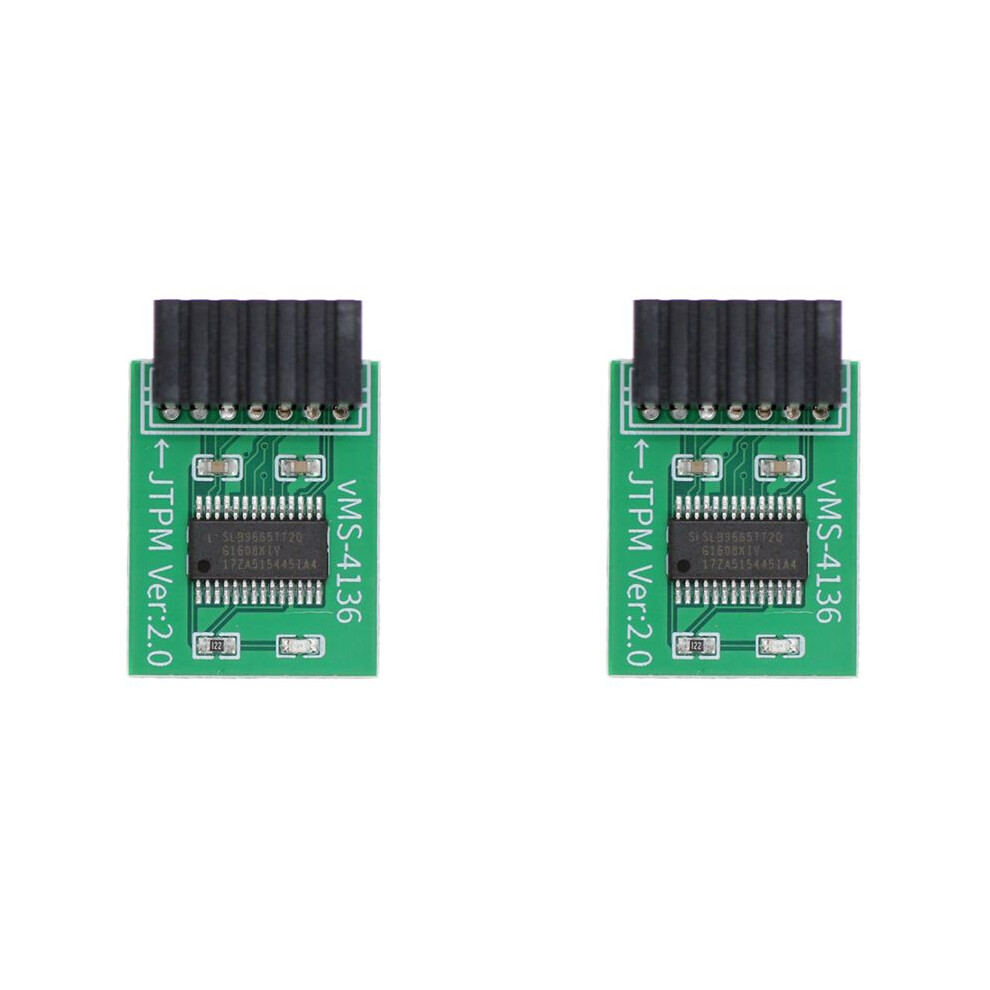 2X Tpm 2.0 Encryption Security Module Remote Card Lpc-14Pin Module 14Pin Lpc For Msi Tpm2.0 Lpc 14 Pin Security Module 4712162716496