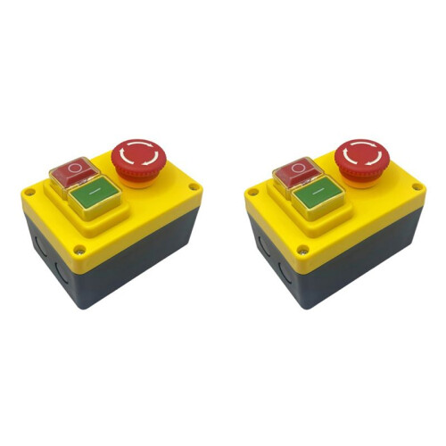 2X KJD17D 250V 16A Electromagnetic Push Button  Emergency Stop Switches for Electric Tools & Machine Tool
