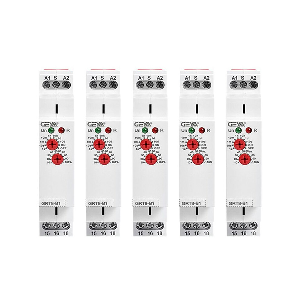 5X Geya Grt8-B1 Off Delay Relay Timer Relay Electronic Type 16A, Grt8-B1 Ac230v 6033189719009