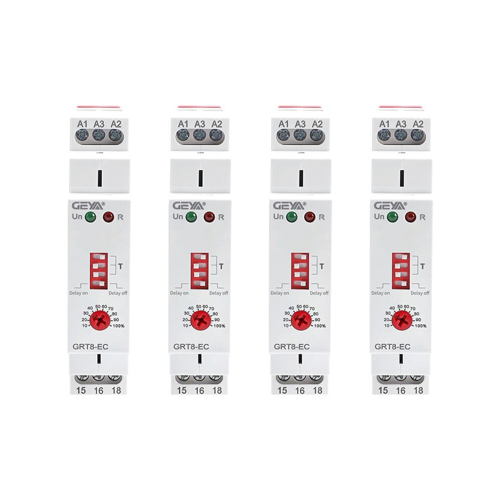 4X Geya Grt8-Ec 10A Dual Function Timer Relay Delay Or Off Delay Relay Ac230v Relay 6033189744575