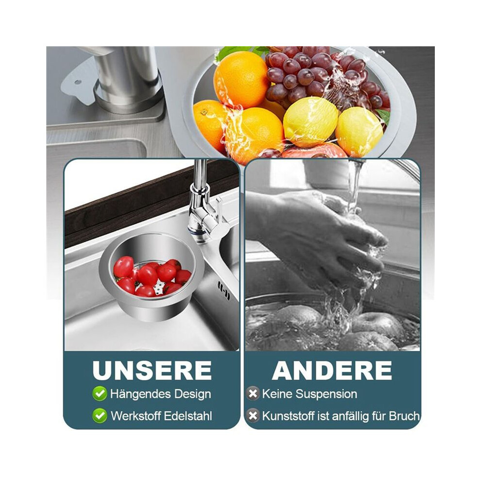 8X Multi-Functional Drain Basket, Stainless Steel Swan Sink Strainer Basket, Tap Hanging Filter Basket 6031559365849