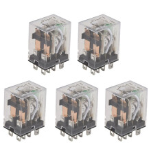 5X 12V Coil 10A 240VAC 28VDC DPDT Electromagnetic Relay JQX-13F2Z