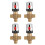 4X Thermostatic Mixing Valve Solid Brass G1/2 for Shower System Water Temperature Control Pipe Basin Thermostat Control 2