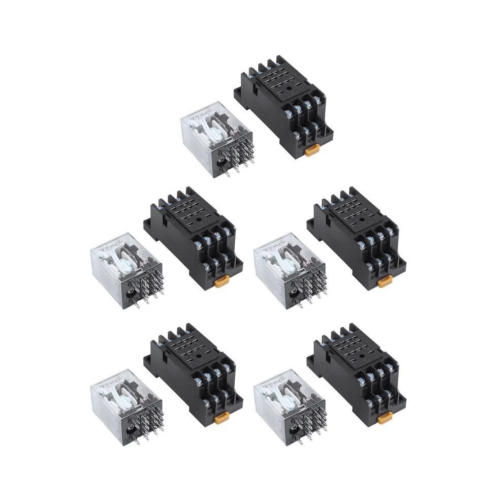5X 24V Coil Volt 4Pdt 14 Pin Terminal Electromagnetic Relay Hh54p 6031794481168