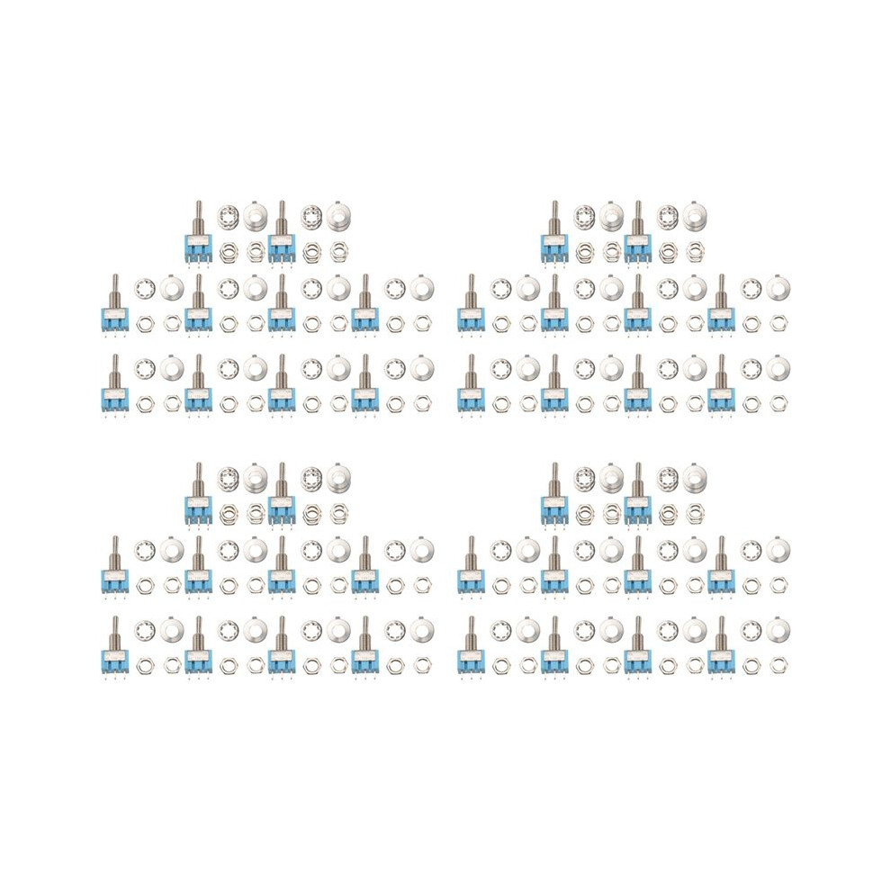 40Pcs Spdt Toggle 3-Pin 2 Position / Miniature Toggle 6A 125V Ac Toggle Mts-102 4713045214535