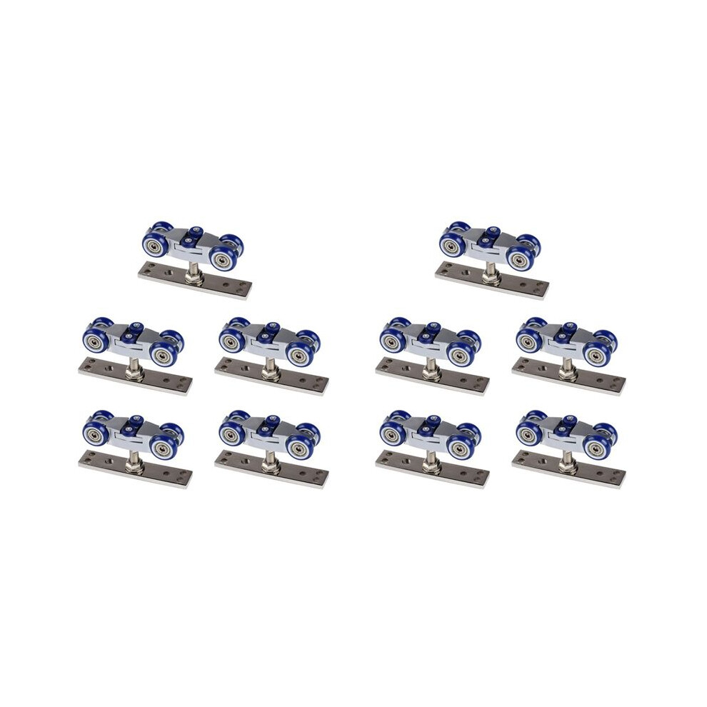 10X Bifold Door Hardware Wooden Sliding Door Pulley Furniture Hardware Wheel Barn Door Roller 4713532415513