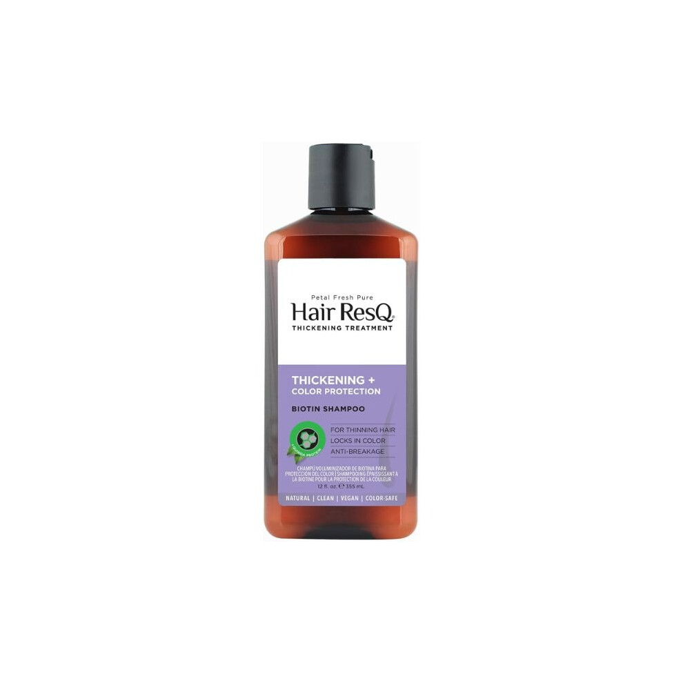 Petal Fresh Pure Hair Resq Thickening Shampoo Color Protection, Volumizing & Color-Safe Formula|Suitable for regular use  - 355ml