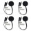 4X Träpanel LED Touch Sensor Dimmer  Dold  Touch  för LED Strip Svart 1