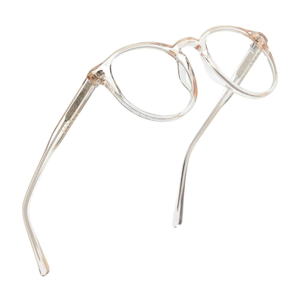 Blue Light Blocking Glasses Round Clear Frame Anti Glare Computer Gaming Eyewear for Men and Women