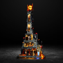 LED Light Kit for 10333 Baraddur Lord of the Rings, USB or Battery Powered Night Illumination