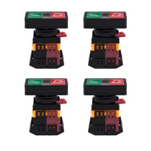 4X AC 220V Yellow Light -OFF START STOP Momentary Push Button 1 NO 1 NC