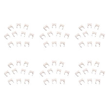 60 Pcs 20mm Diameter White PVC Water Supply Pipe Clamps Clips Fittings