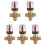 5X Thermostatic Mixing Valve Solid Brass G1/2 for Shower System Water Temperature Control Pipe Basin Thermostat Control 1