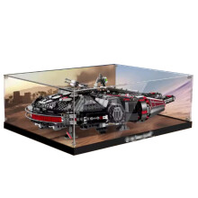 Display Case Acrylic for 75389 Spacecraft Model Clear Dust Protection with Brushed Base