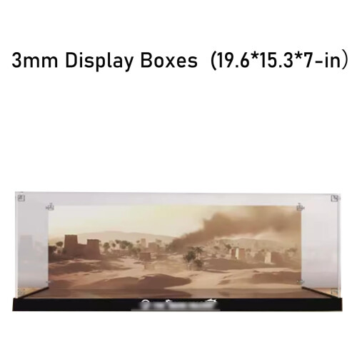 Display Case Acrylic for  75389 Spacecraft Model Clear Dust Protection with Brushed Base 1
