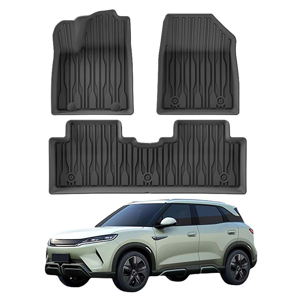 All Weather Car Floor Mats And Cargo Liners For Byd Yuan Up 2024, Custom Fit Tpe Set For 1St 2Nd Row And Trunk 9169991103334